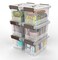 WYT Clear Storage Latch Box, 6 Pack Storage Organizer Bins with Latching Handle and Lids, 3.5 Quart